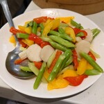 金品茶樓 - ピーマンと帆立の炒め物　380元