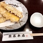 奥藤本店 甲府駅前店 - とうもろこしの天ぷら