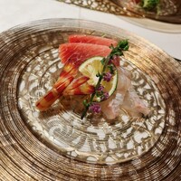 炭和食かなうS 特別室 - お造り　大トロ◎車海老◎ヒラメ
