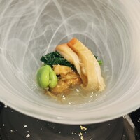 炭和食かなうS 特別室 - ホッキ貝と春野菜 和風ジュレ