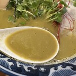 麺や 佐市 - スープ　佐市麺（牡蠣・煮卵・チャーシュー）　1,200円