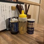 酒肴場 屯 - 卓上の調味料