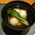 日本料理 おりじん - 吸物 鶏奉書巻き