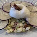 Suzu - 中はこんな感じ 日向夏の爽やかなドレッシングでたっぷりのお野菜たちが和えてあります