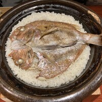 西梅田 禅園 - 仕上　名物明石の天然真鯛を使った鯛めし