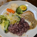 キッチン ブルー グローブ - スープの具材もワンプレート