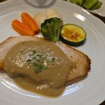 キッチン ブルー グローブ - 反対側から、大降りなカレイ