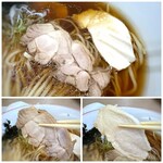 明鏡志水 - ◆チャーシューは3枚。鶏のムネ肉とももかしら。柔らかく美味しいですね。