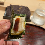 京道 とよおか - 辛子蓮根とカラスミ