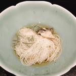 金沢犀川温泉 川端の湯宿 滝亭 - 鮑と蓴菜のひね素麺