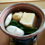 金沢犀川温泉 川端の湯宿 滝亭 - 鶏ガラ仕立ての湯豆腐
