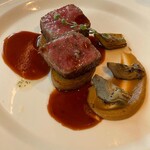 サバティーニ・ディ・フィレンツェ - 肉料理（厳選黒毛和牛サーロインのロースト アーティチョークとポテトのオーブン焼きマルサラワインのスーゴとマジョラムバターの香り）