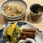 麻布 かどわき - ご飯と香の物