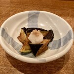 居酒屋 代官町 なが坂 - 西条産絹皮茄子揚げ出し（ハーフ）