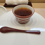 鮨 島本 - 黒蜜プリンのデザート