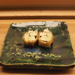 かんだ - 子持ち鮎の春巻き　笹塩