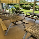 おきなわポークビレッジ - 海を眺められるテラス席