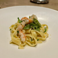 Itsuki - 車海老と万願寺唐辛子のオイルクリームパスタ　