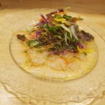 カジュアルフレンチBar 7FUKU - 赤海老のカルパッチョ
