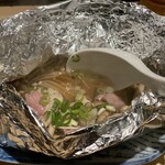 鳥仙 - きのこと鴨のホイル焼
