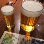 骨付鳥 一鶴 - ビール大850円小350円