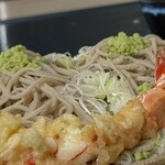 そば処 砂武縞 - 紫峰もりそばの海老天添え^_^