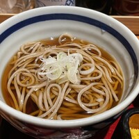 神楽坂 鴨匠 - 半そば（冷）のアップ