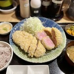 とんかつ よしだ - ロース & ヒレカツランチ + メンチカツ