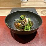 パルコ フィエラ - 富良野産ホワイトアスパラ（薪＆炭焼き）、リードヴァン、羊のコンソメ、木の芽味噌