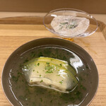 赤坂 菊乃井 - 昼懐石１５７３０円。穴子豆腐木の芽餡。お出汁、木の芽、穴子が良い味わいです。