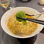 Japanese Soba Noodles 蔦 - 「こごみの白トリュフオイル漬け」