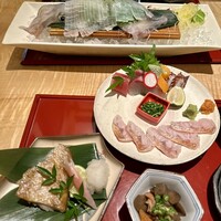対馬のどぐろとイカ活き造り 博多 魚蔵 都ホテル店 - 