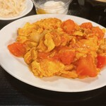 玲玲厨房 - 玉子トマト豚肉炒め定食