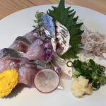 あじふらい てしお - あじの刺身