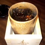 旬彩 天ぷら 心来(しんら） - ここで・・・、ヒレ酒 950円：やっぱり河豚には これですねェ～！ 鍋を囲みながら 身体も温まります。