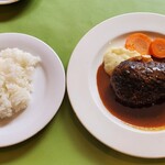 洋食屋 綺・Luck - グリルハンバーグ(自家製ハンバーグ デミグラスソース)