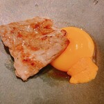 すすきの焼肉きらく - ロースと濃厚卵タレ