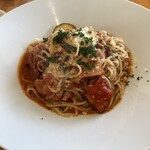 ボーノ - 朝倉産のズッキーニとベーコンパスタ