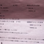 天ぷら わがた - メニュー