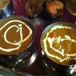 AKASH - Aランチ￥1000　カレー2種（チキン・ミックスベジタブル）