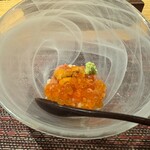 完全個室鮨和食かなうS - ウニ・いくら・中落ち鮪の小丼