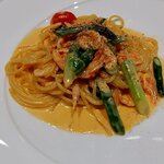 リストランテ ラ ソリア - 桜海老とグリーンアスパラのスパゲッティ（2024.5）