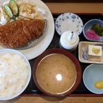 とんかつ和食 豚花百万石 - ロースかつ＋ご飯＋しじみ汁＠1910円