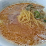 北乃ラーメン - 麺のアップです（２０１４年２月）