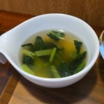 キッチン ブルー グローブ - ほうれん草スープのアッブ