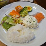 キッチン ブルー グローブ - ワンプレートにします