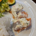 キッチン ブルー グローブ - 柔らかミキュウイを更にカット