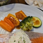 キッチン ブルー グローブ - 備え付け野菜のアッブ