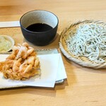 江戸そば マルノ - 小エビかき揚げセット大盛り