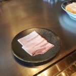 宮古牛鉄板焼 ユキシオステーキ - アグー豚(脂身が甘い)